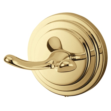 Milano Robe Hook, Polished Brass